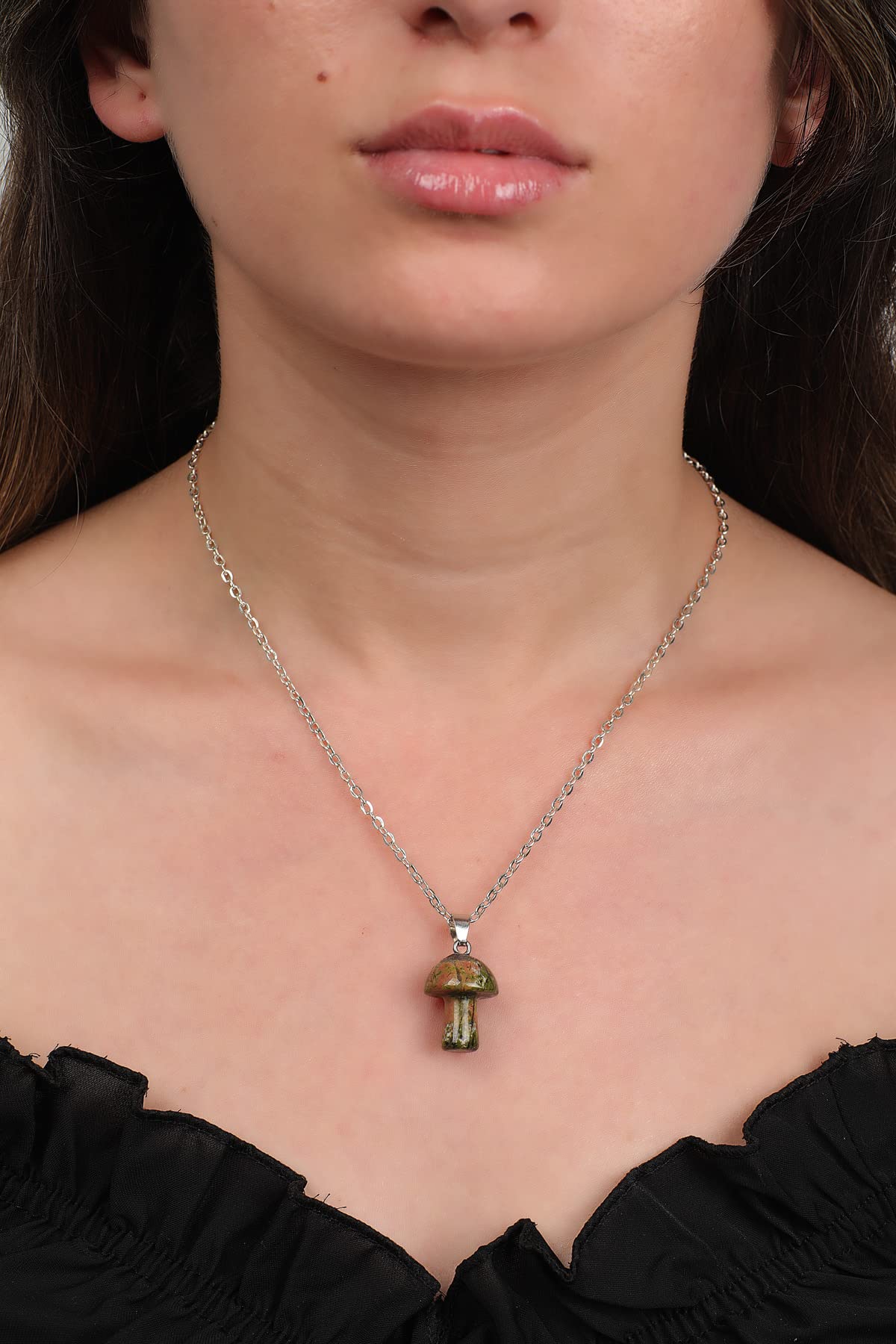 Mushroom 925 Sterling Silver Necklace