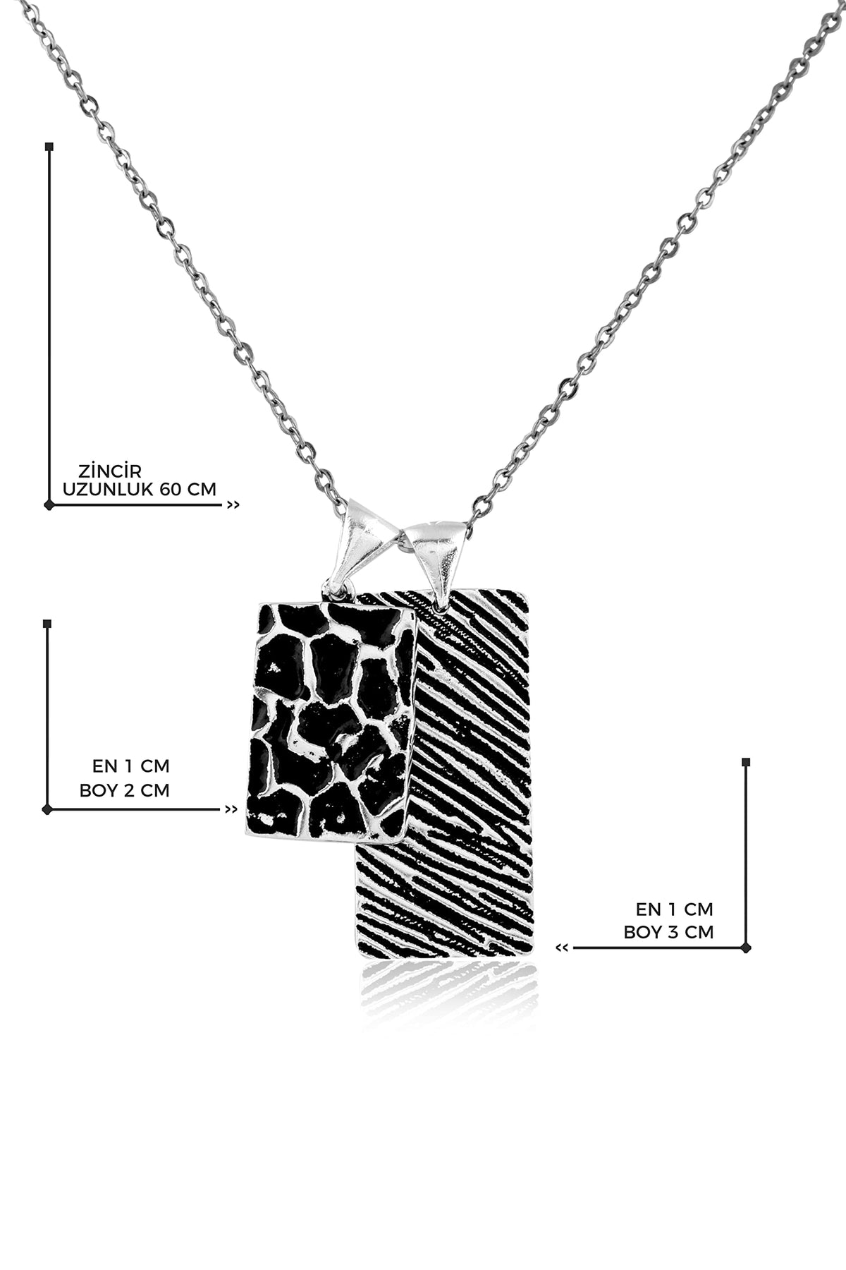 Men's Silver Plated Warrior Tag Curb Chain Personalized Necklace