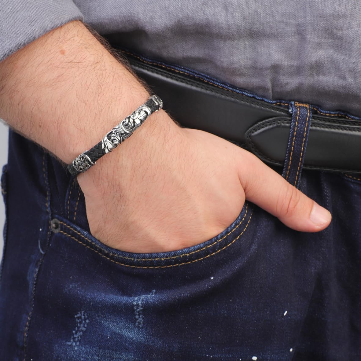 Men Leather Bracelet