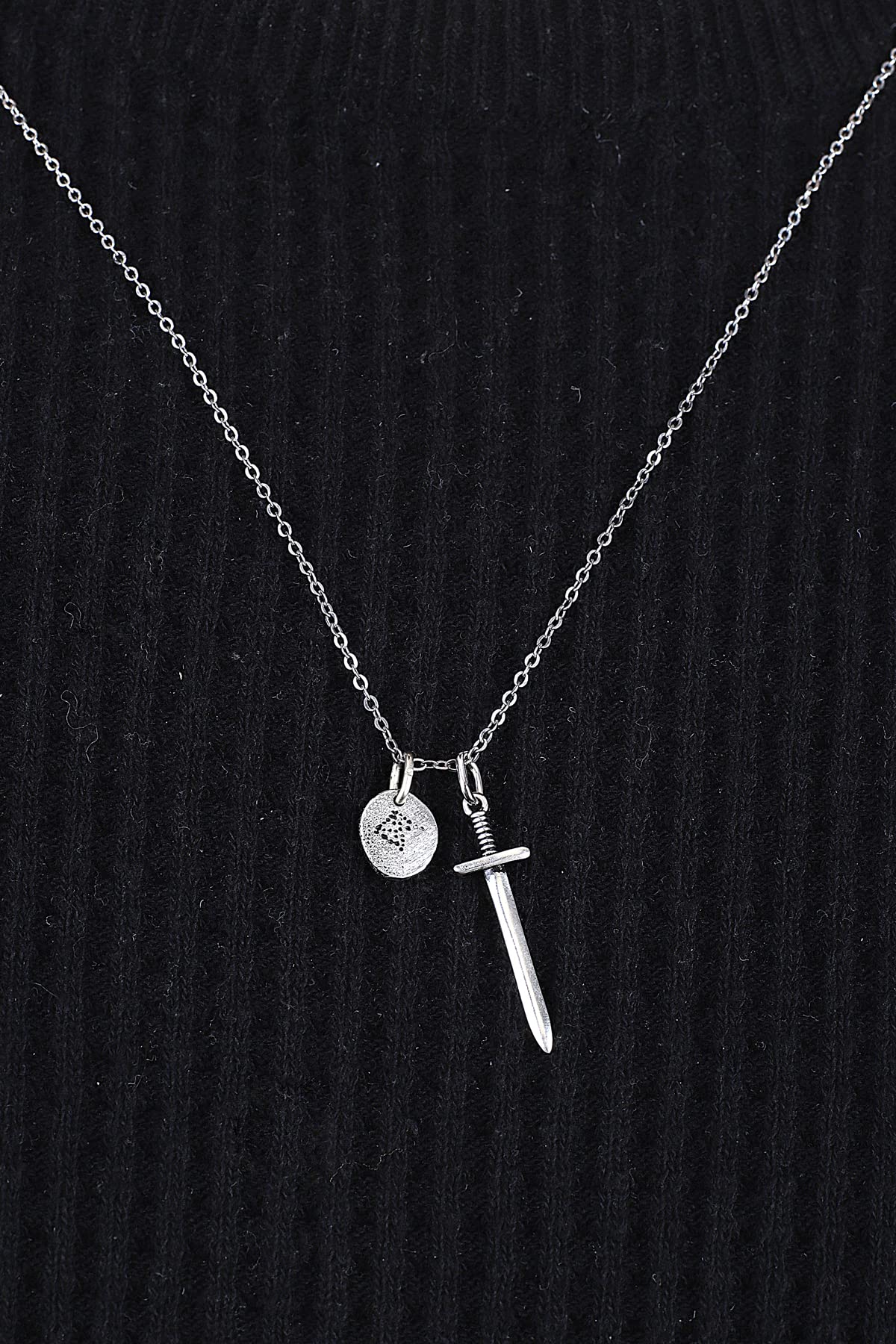 Men's Silver Plated Necklace Sword Special Design