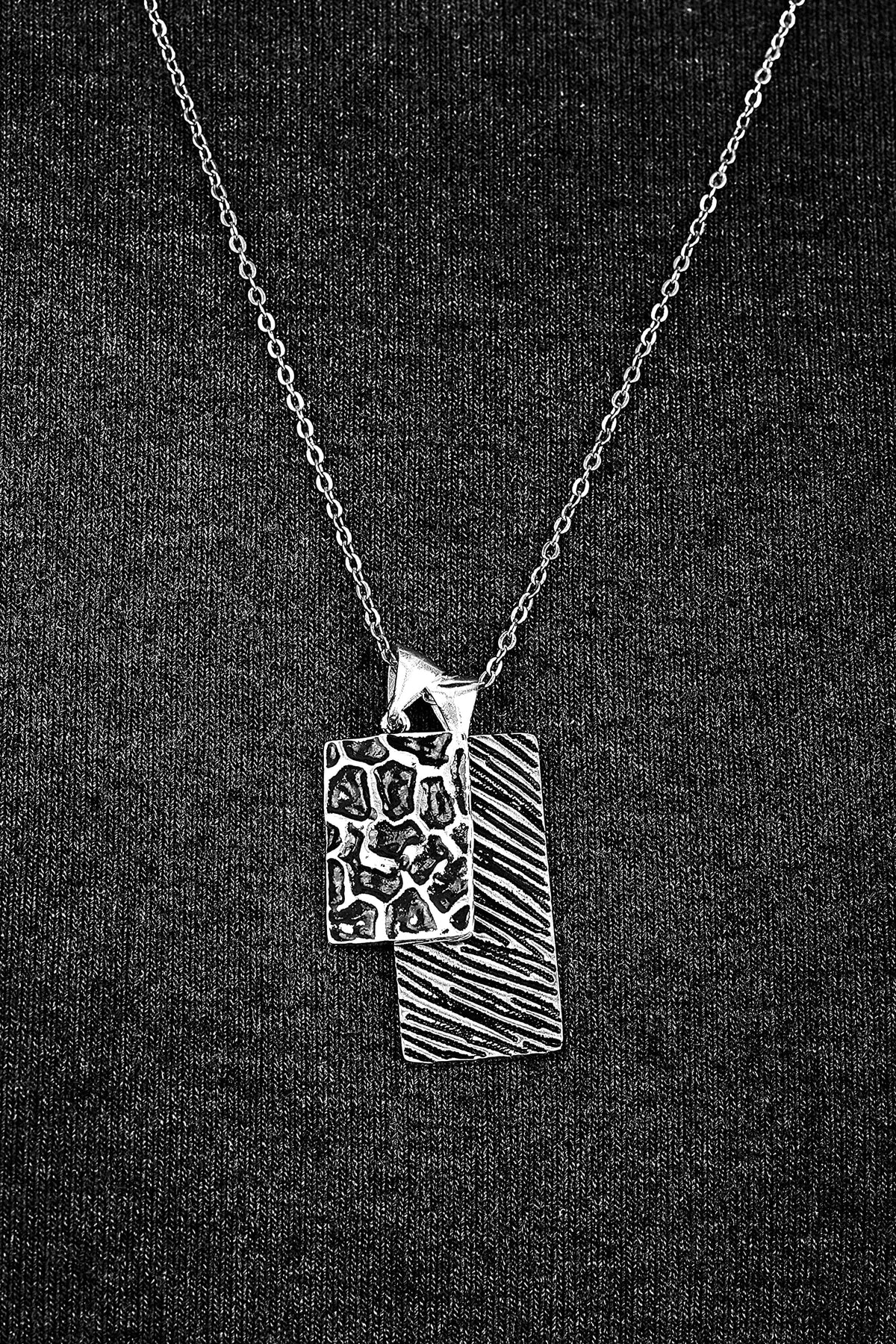 Men's Silver Plated Warrior Tag Curb Chain Personalized Necklace
