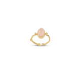 Jewellery Pit Adjustable Rose Quartz Statement Ring for Women - Handcrafted Stone Jewelry - Women's Middle Finger Adjustable Rose Quartz Ring — image 1