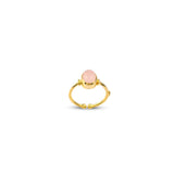 Jewellery Pit Adjustable Rose Quartz Statement Ring for Women - Handcrafted Stone Jewelry - Women's Middle Finger Adjustable Rose Quartz Ring — image 1