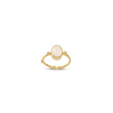 Jewellery Pit Adjustable Rose Quartz Statement Ring for Women - Handcrafted Stone Jewelry - Women's Middle Finger Adjustable Rose Quartz Ring — image 1