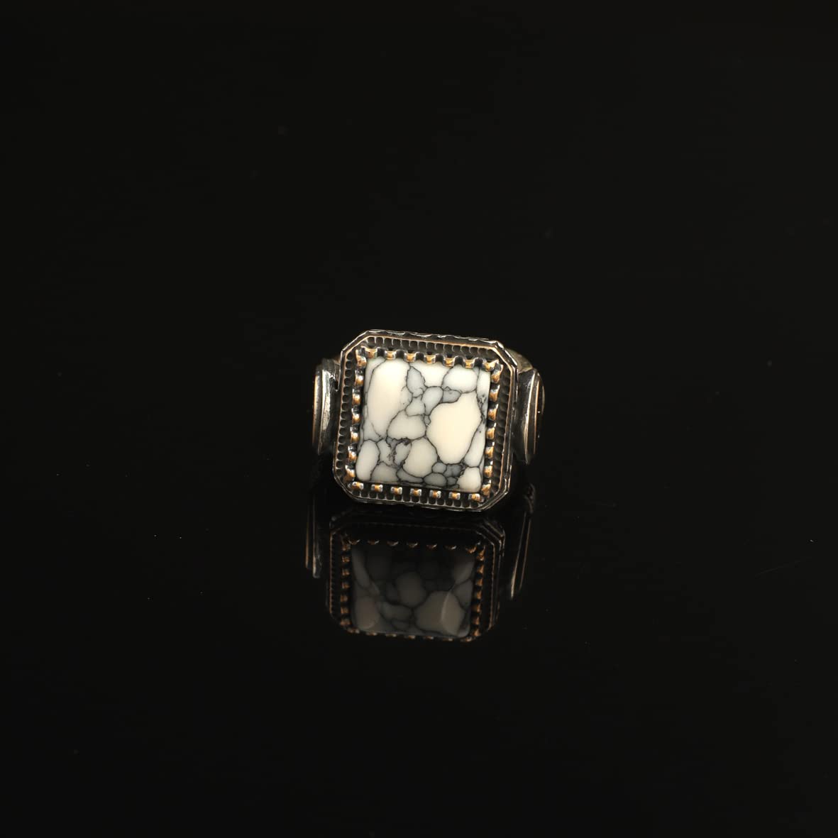 Turquoise Stone Men Silver Ring