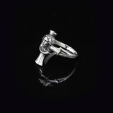 Handmade Cross Jesus Ring - 925 Sterling Silver Men's Christian Jewelry with Silver Polishing Cloth Gift — image 4