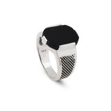 Handmade 925 Sterling Silver Black Onyx Pinky Ring - Men's Gemstone Jewelry with Silver Polishing Cloth Gift — image 1