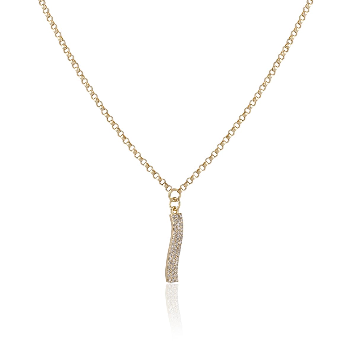 Gold Plated Necklace with Sterling Silver Chain - Dainty Gold Necklace for Aesthetic Appeal - Dainty Gold Necklace for Women - Birthday Gifts for Women