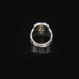 Handmade Vintage Blue Sapphire Ring - Polished 925 Sterling Silver Men's Gemstone Ring — image 6