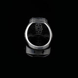 Handmade 925 Sterling Silver Lion Ring for Men - Emerald Gemstone — image 4