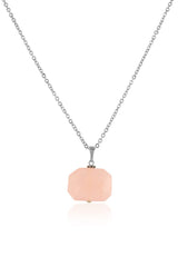 925 Sterling Silver Rose Quartz Necklace — image 1