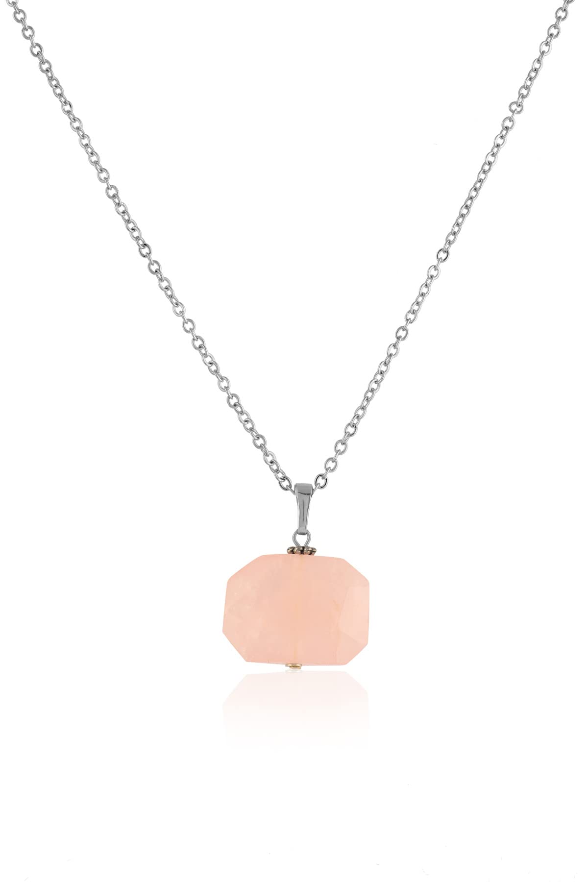 925 Sterling Silver Rose Quartz Necklace