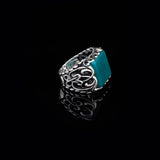Handmade 925 Sterling Silver Jade Ring in Ottoman Style - Gemstone Men's Jewelry with Ring and Silver Polishing Cloth Gift — image 5