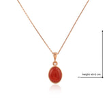 Sterling Silver Carnelian Necklace for Women - 925 Sterling Silver Necklace for Women - Gift for Her — image 4