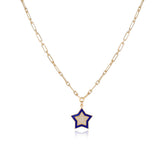 Sterling Silver Star Necklace with Zircon Stone for Women - Cute Star Necklace with Zircon Stone in Gold Plated Jewelry - Birthday Gifts for Women — image 1