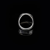 Handmade 925 Sterling Silver Custom Signet and Skull Ring - Men's Jewelry with Silver Polishing Cloth Gift — image 4