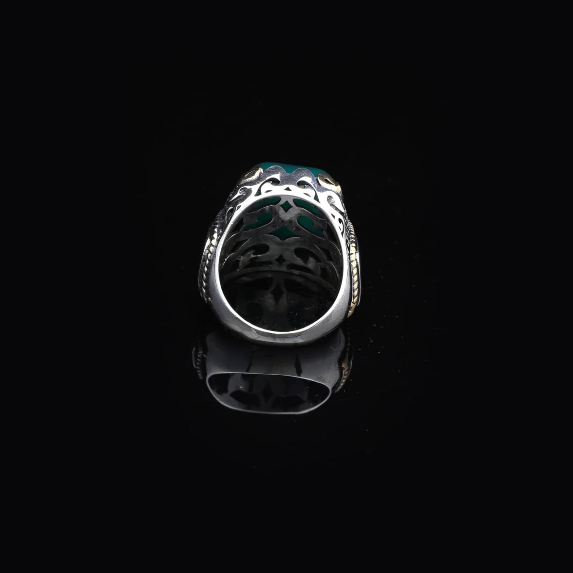 925K Sterling Silver Jade Ring