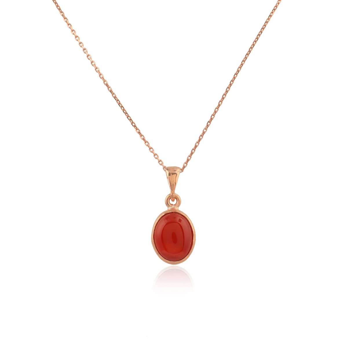 Sterling Silver Carnelian Necklace for Women - 925 Sterling Silver Necklace for Women - Gift for Her