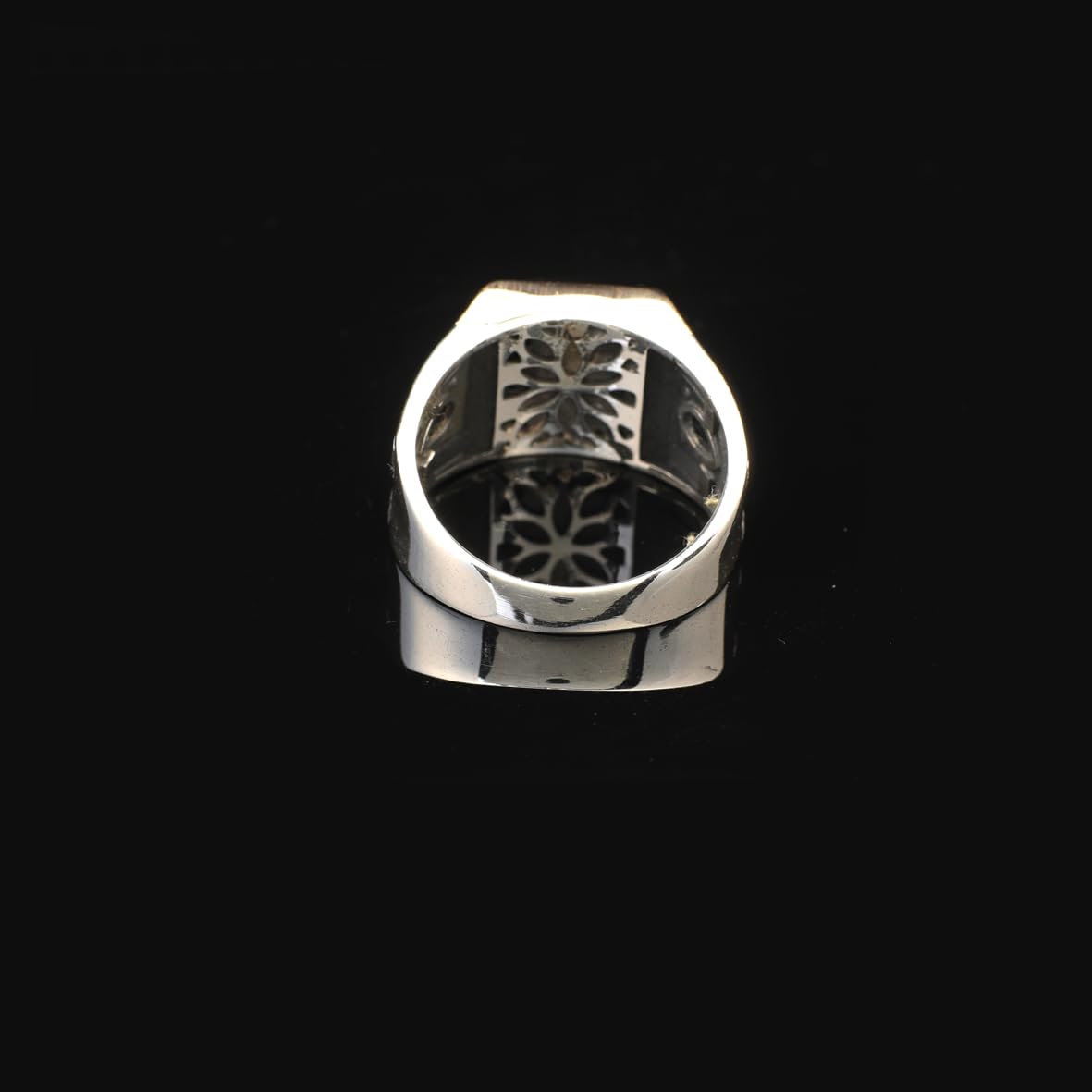 Vintage Onyx Signet Ring for Men – Handmade Sterling Silver Pinky Ring with Gemstone – Ottoman Style Engagement Ring with Custom Engraving & Gift Silver Polishing Cloth