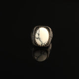 Turquoise Stone Men Silver Ring — image 3
