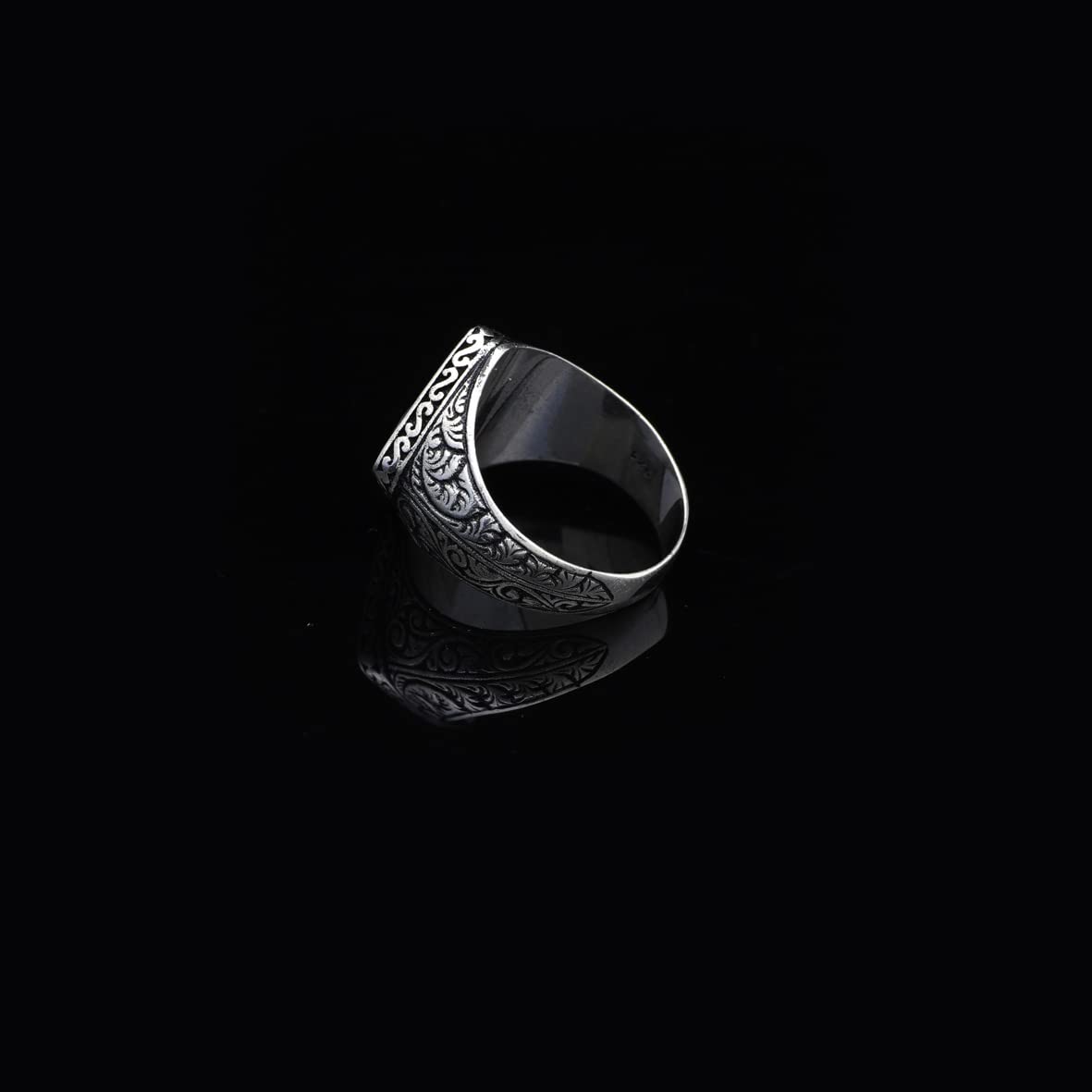 925K Sterling Silver Jade Ring