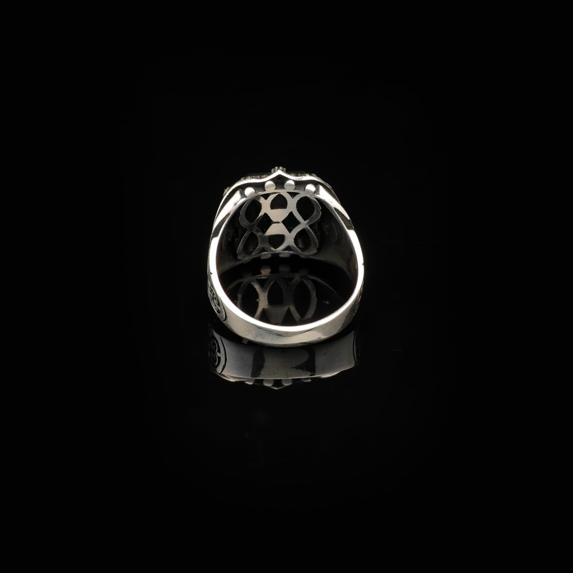 Eagle Emerald Ring - Vintage Mens Gemstone Ring