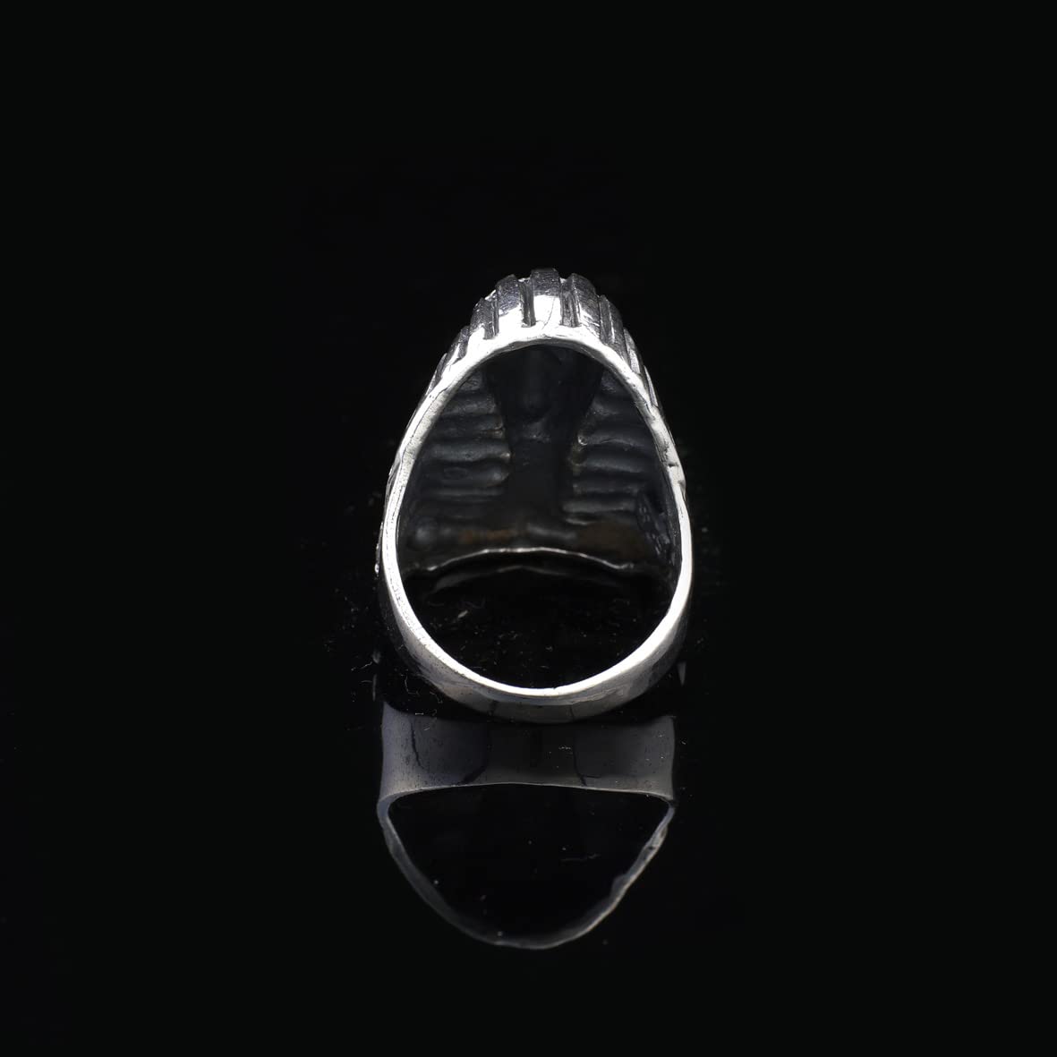 Silver Pharaoh Ring for Men • Sterling Silver Egyptian Mythology Jewelry for Men & Women • Ancient Egypt Jewelry Gift Ideas • Pharaoh Signet