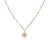 Sterling Silver Necklace featuring Ball Bead Charm in Cute Necklace - Gold Plated Necklace with Ball Bead Charm for Aesthetic Jewelry - Birthday Gifts for Women — image 1