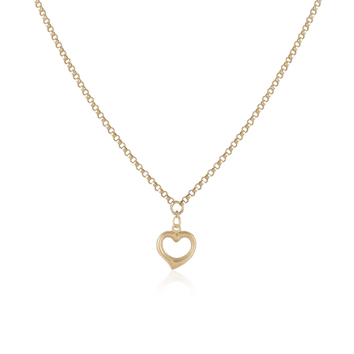Heart Necklace in Gold Plated Sterling Silver - Heart Necklace in Cute Necklaces Collection - Heart Necklace for Women in Aesthetic Jewelry - Birthday Gifts for Women