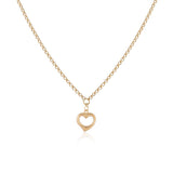 Heart Necklace in Gold Plated Sterling Silver - Heart Necklace in Cute Necklaces Collection - Heart Necklace for Women in Aesthetic Jewelry - Birthday Gifts for Women — image 1