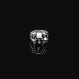 Skulls Handmade Sterling Silver Men Biker Ring — image 2