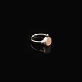 Jewellery Pit Adjustable Rose Quartz Statement Ring for Women - Handcrafted Stone Jewelry - Women's Middle Finger Adjustable Rose Quartz Ring — image 2