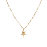Golden Star Necklace - Gold Plated & Sterling Silver Necklace - Cute Necklaces with Aesthetic Charm - Dainty Gold Necklace for Women - Birthday Gifts for Women — image 1