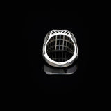 Vintage Handmade Lapis Lazuli Ring with Black Onyx and Micro Stone - 925 Sterling Silver Men's Ring with Gemstone and Silver Polishing Cloth Gift — image 5