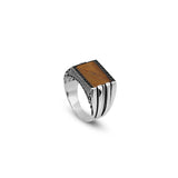 Vintage Tiger Eye Signet Ring for Men – Handmade 925 Sterling Silver Gemstone Ring — image 1