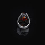 925K Sterling Silver Amber Stone Ring — image 4