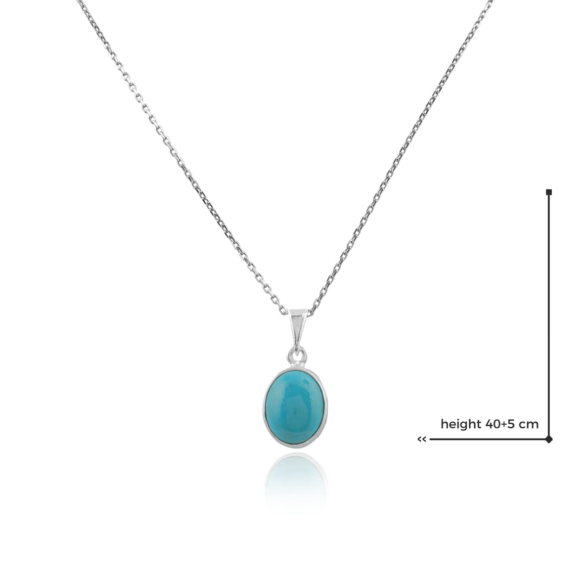 Sterling Silver Aquamarine Necklace for Women - Sterling Silver Necklace with Aquamarine Pendant for Women - Gift for Her