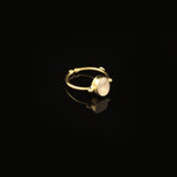 Jewellery Pit Adjustable Rose Quartz Statement Ring for Women - Handcrafted Stone Jewelry - Women's Middle Finger Adjustable Rose Quartz Ring — image 2