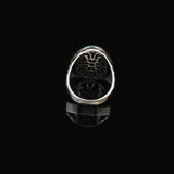 Handmade Ottoman Turquoise Signet Ring for Men – Vintage Sterling Silver Gemstone Ring — image 6