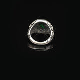 Handmade Vintage Lion Signet Pinky Ring - 925 Sterling Silver Men's Engagement Ring with Micro Jade Gemstone — image 6