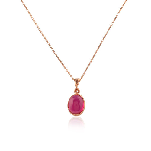 Best Seller: Sterling Silver Ruby Necklace for Women - 925 Sterling Silver Necklace for Women - Silver Pendant Necklace for Women