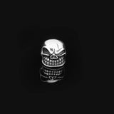 Skull Handmade Sterling Silver Men Biker Ring — image 2