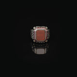 Vintage Carnelian Ring for Men - 925 Sterling Silver Turkish Gemstone Engagement Ring — image 3