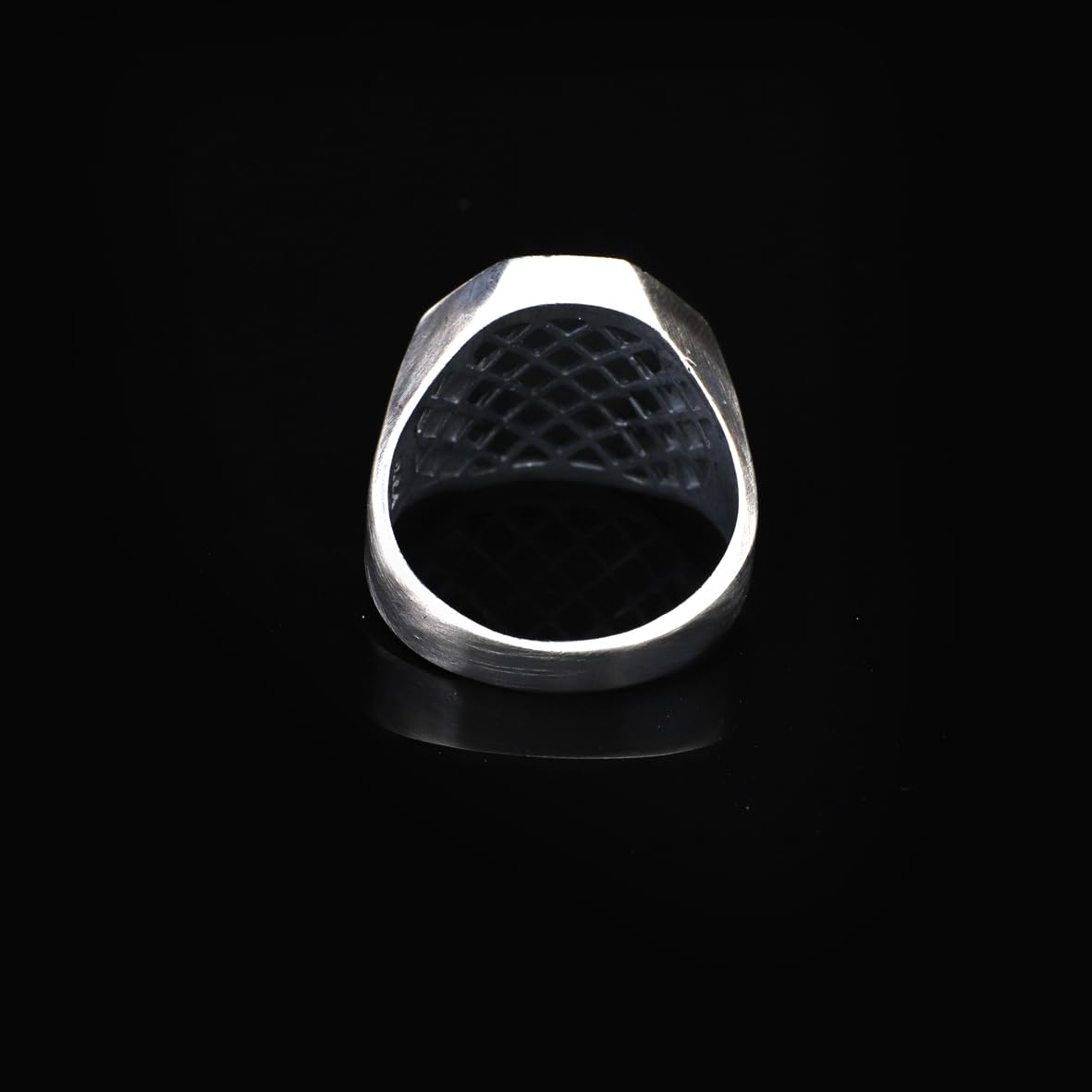 Handmade Bee Signet Ring - 925 Sterling Silver Men's Jewelry