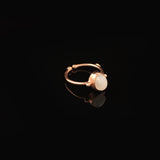 Jewellery Pit Adjustable Moonstone Ring for Women - Handmade Stone Statement Ring for Middle Finger - 925 Sterling Silver Solitaire Ring for Women — image 2