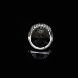 Lapis Lazuli and Black Onyx Knife Ring - Vintage Handmade 925 Sterling Silver Men's Ring with Micro Stone Accents and Silver Polishing Cloth Gift — image 5