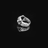Skulls Handmade Sterling Silver Men Biker Ring — image 4