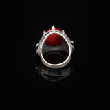 Handmade Carnelian Lion Ring - 925 Sterling Silver Oval Stone Signet Ring for Men — image 6
