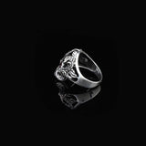 Skull Handmade Sterling Silver Men Biker Ring — image 5