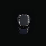 Black Onyx Ring with Ornate Ottoman — image 2